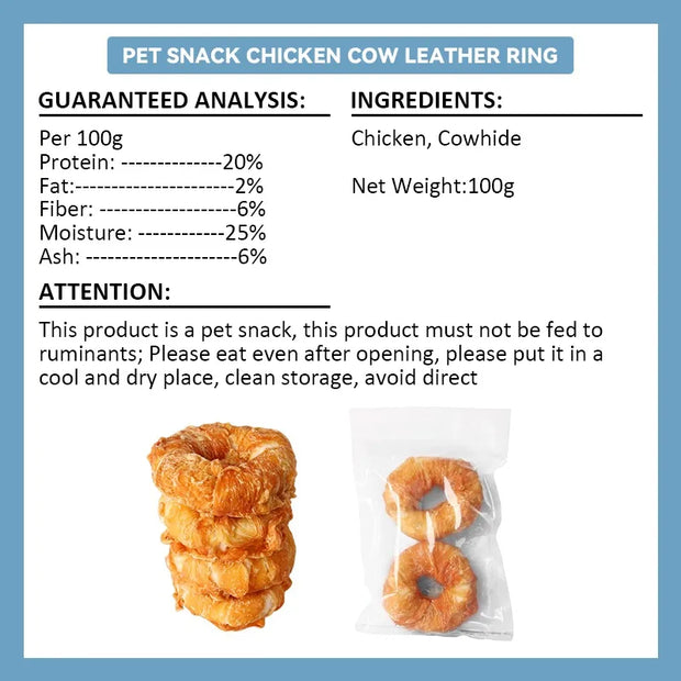 Chicken Jerky Dog Snacks - Teeth Cleaning, Training Rewards