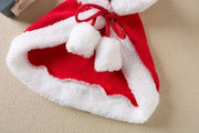 Christmas Cat & Dog Costume - Red Cloak with Hat, Warm & Funny